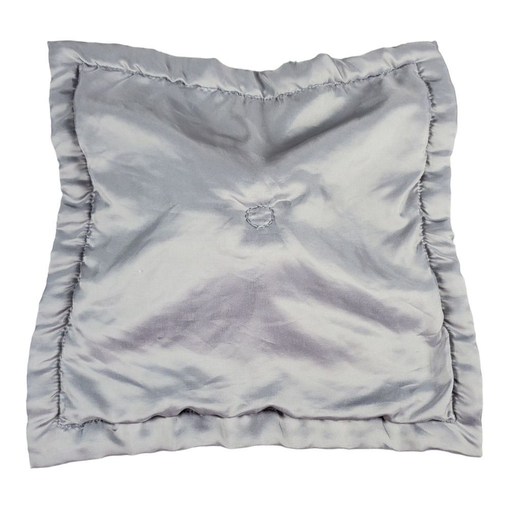 Carter’s Elephant Grey Security Blanket Lovey Baby Plush Toy Satin Back 14x14 - Picture 3 of 9